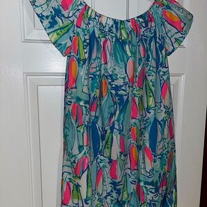 Lilly Pulitzer Blue and Pink Kids Dress